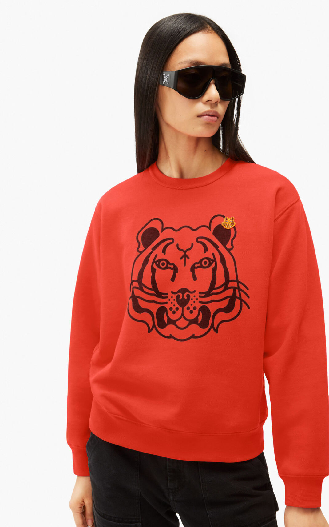 Sweatshirt Kenzo K Tiger Feminino - Vermelhas | 601WDQSUM